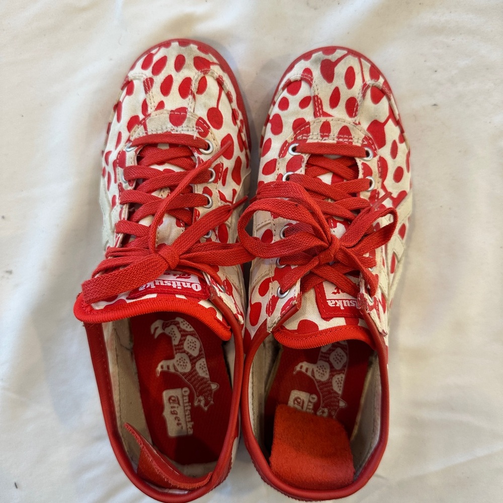 Onitsuka Tiger 37.5 Red polka dots on white - Picture 5 of 7